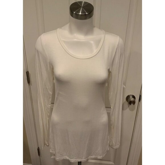 Calypso St. Barth White "Jordana L/S Tee" Shirt, Size Large, NWT! - Picture 1 of 7